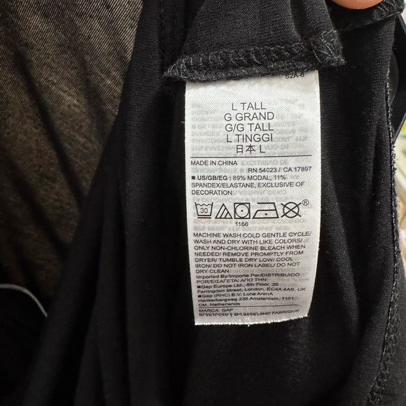 GAP Softest Modal PJ Pajama Shirtdress in Black - Picture 5 of 5